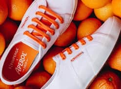 Win limited edition custom superga_official x Aperol Spritz Sneakers