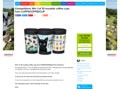 Win 1 of 10 reusable coffee cups from CUPPACOFFEECUP