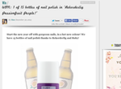 Win 1 of 15 bottles of nail polish in ?Rekorderlig Passionfruit Purple!?