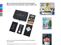 Win 1 of 2 Grown Up Chocolate Boxes by The Chocolate Bar