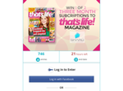 Win 1 of 2 magazine subscriptions