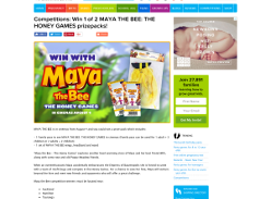 Win 1 of 2 Maya The Bee: The Honey Games prizepacks