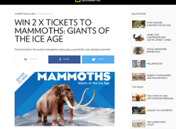 Win 1 of 2 Tickets To Mammoths: Giants Of The Ice Age