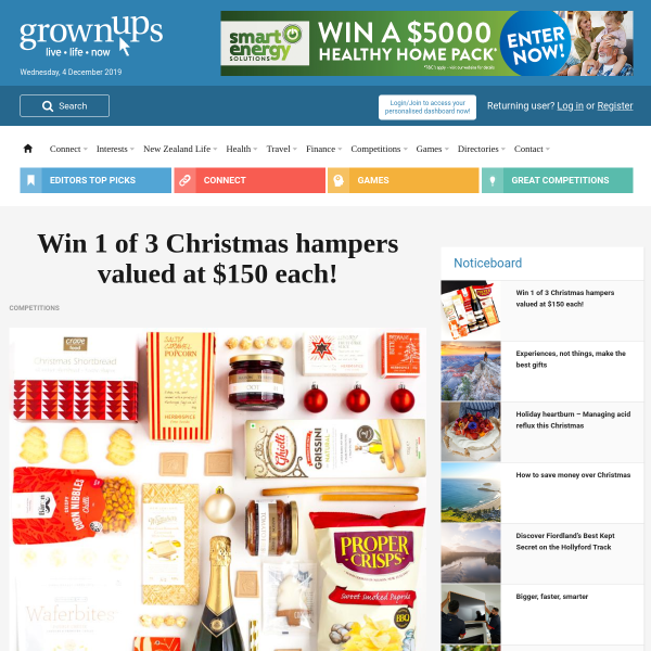 Win 1 of 3 Christmas hampers