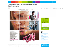 Win 1 of 3 double passes to see Tully the movie