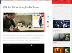Win 1 of 3 Downsizing Double Passes