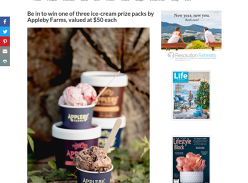 Win 1 of 3 ice-cream prize packs by Appleby Farms