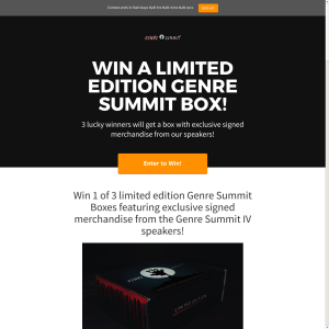 Win 1 of 3 limited edition Genre Summit Boxes featuring exclusive signed merchandise