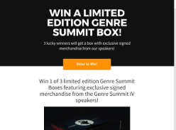 Win 1 of 3 limited edition Genre Summit Boxes featuring exclusive signed merchandise