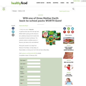 Win 1 of 3 Mother Earth back-to-school packs