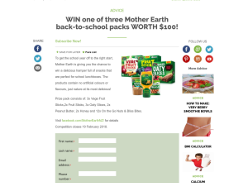 Win 1 of 3 Mother Earth back-to-school packs