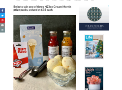 Win 1 of 3 NZ Ice Cream Month Prize Packs