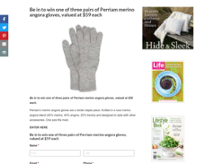 Win 1 of 3 pairs of Perriam Merino Angora Gloves