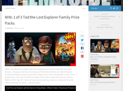 Win 1 of 3 Tad the Lost Explorer Family Prize Packs