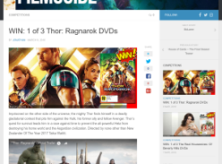 Win 1 of 3 Thor: Ragnarok DVDs