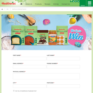 Win 1 of 4 Healtheries Baking prize packs