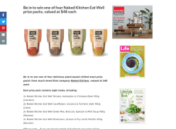 Win 1 of 4 Naked Kitchen Eat Well Prize Packs