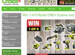 Win 1 of 5 Ryobi ONE+ 8 piece tool kits