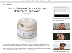 Win 1 of 6 Manuka Doctor ApiNourish Rejuvenating Face Masks