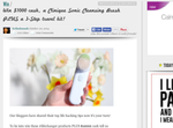 Win $1000 cash, a Clinique Sonic Cleansing Brush Plus a 3-Step travel kit