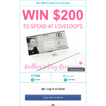 Win $200 to spend at LoveLoops