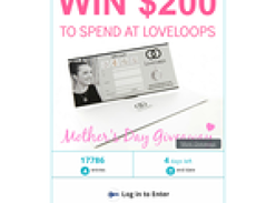Win $200 to spend at LoveLoops