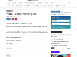 Win 4 tickets for a family for Monterey Cinemas
