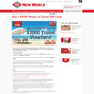 Win a $1000 House of Travel Gift Card
