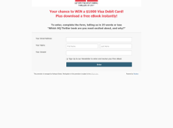 Win a $1000 Visa Debit Card