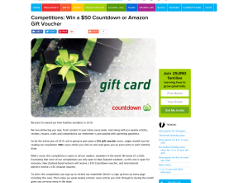 Win a $50 Countdown or Amazon Gift Voucher