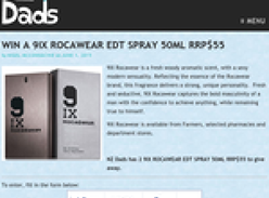 Win a 9IX Rocawear EDT Spray 50ML RRP$55