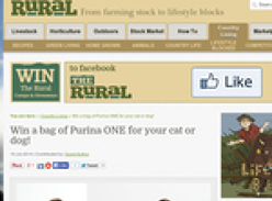 Win a bag of Purina ONE for your cat or dog!