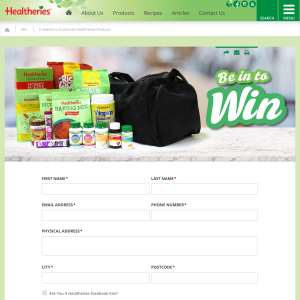 Win a bag with an assorted selection of Healtheries products