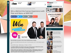 Win a Behind the Scenes Experience with Pete and Manu at MKR NZ