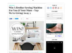 Win A Brother Sewing Machine For You & Your Mum