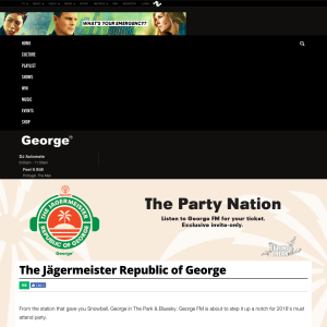 Win a chance to go Jägermeister Republic of George event