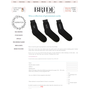 Win a collection of groomsmen socks