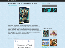 Win a Copy of Black Panther on DVD