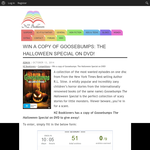 Win a copy of  Goosebumps The Halloween Special on DVD
