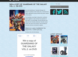 Win a copy of GUARDIANS OF THE GALAXY VOL.2. on DVD