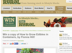 Win a copy of How to Grow Edibles in Containers, by Fionna Hill!