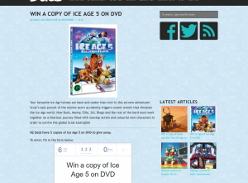 Win a copy of Ice Age 5 on DVD