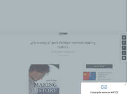 Win a copy of Jock Phillips’ memoir Making History