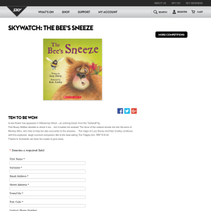 Win a copy of The Bee's Sneeze