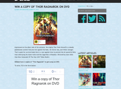 Win a copy of Thor Ragnarok on DVD
