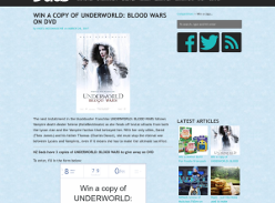 Win a copy of UNDERWORLD: BLOOD WARS on DVD