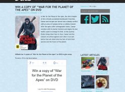 Win a copy of “War for the Planet of the Apes” on DVD