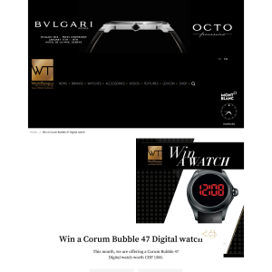Win a Corum Bubble 47 Digital watch