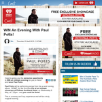 Win a double pass to An Evening With Paul Potts!
