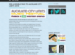 Win a double pass to Auckland City Limits 2018